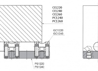 C) Základní desky série 12 - jednokolíkové a dvoukolíkové (PS12)