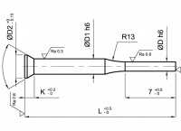 EP-1R razník se zúženým dříkem osazený